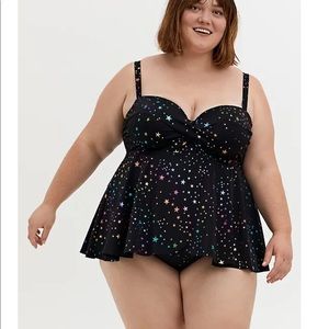 Torrid Rainbow Star Twist Front One-Piece